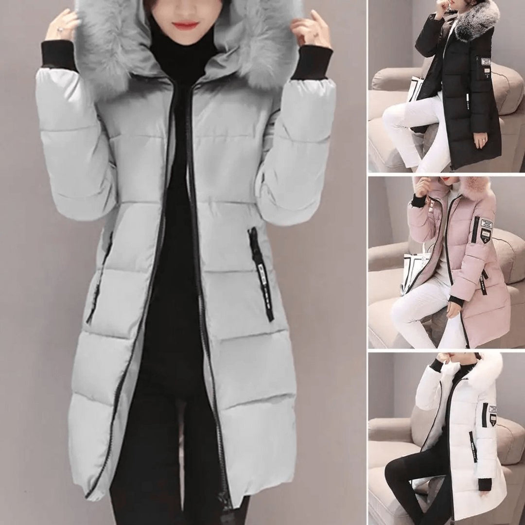 Grace | Women's Mid-Length Hooded Ladies Puffer Jacket Windproof Coat