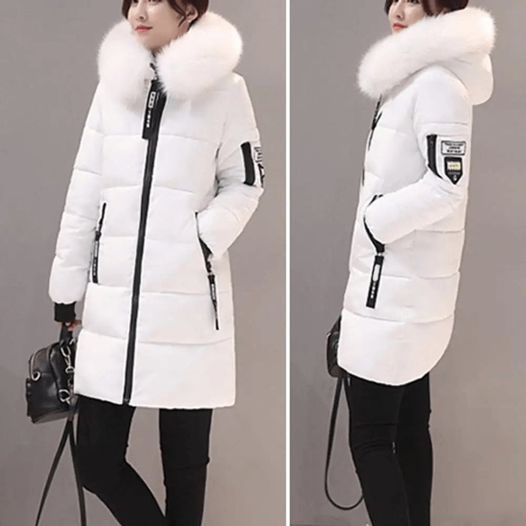 Grace | Women's Mid-Length Hooded Ladies Puffer Jacket Windproof Coat