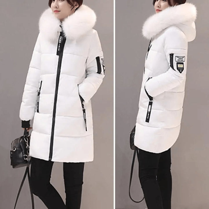 Grace | Women's Mid-Length Hooded Ladies Puffer Jacket Windproof Coat