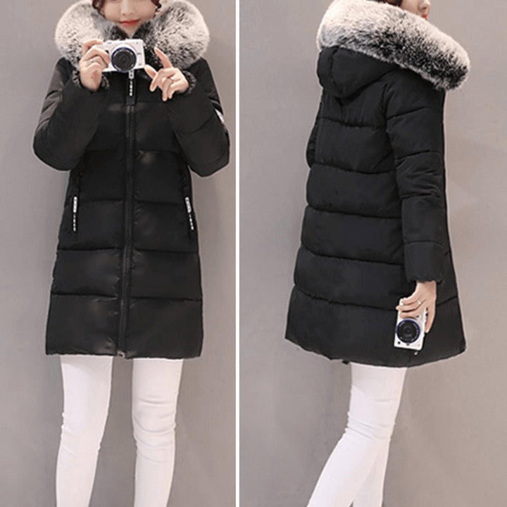 Grace | Women's Mid-Length Hooded Ladies Puffer Jacket Windproof Coat