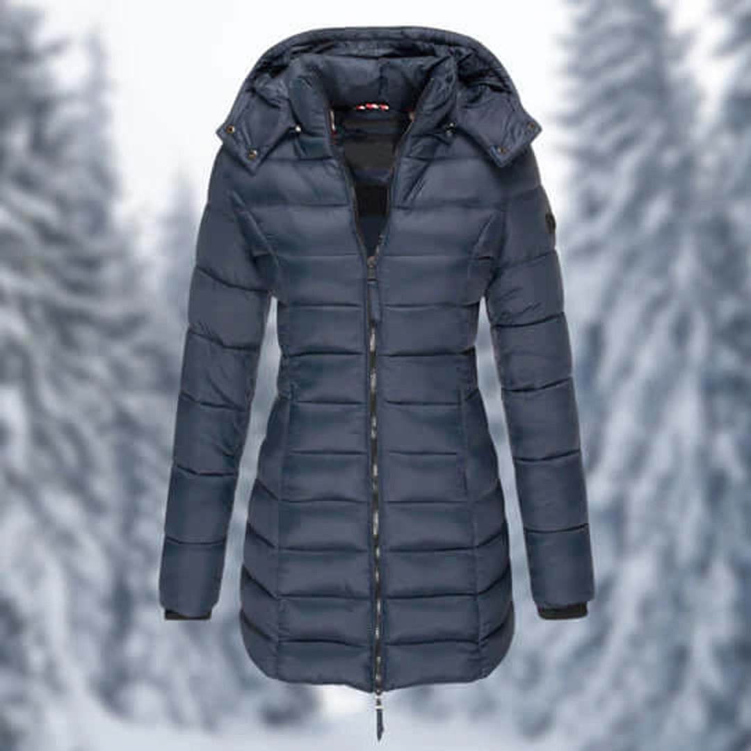 Lily | Women's Mid-Length Quilted Ladies Puffer Jacket Detachable Hood