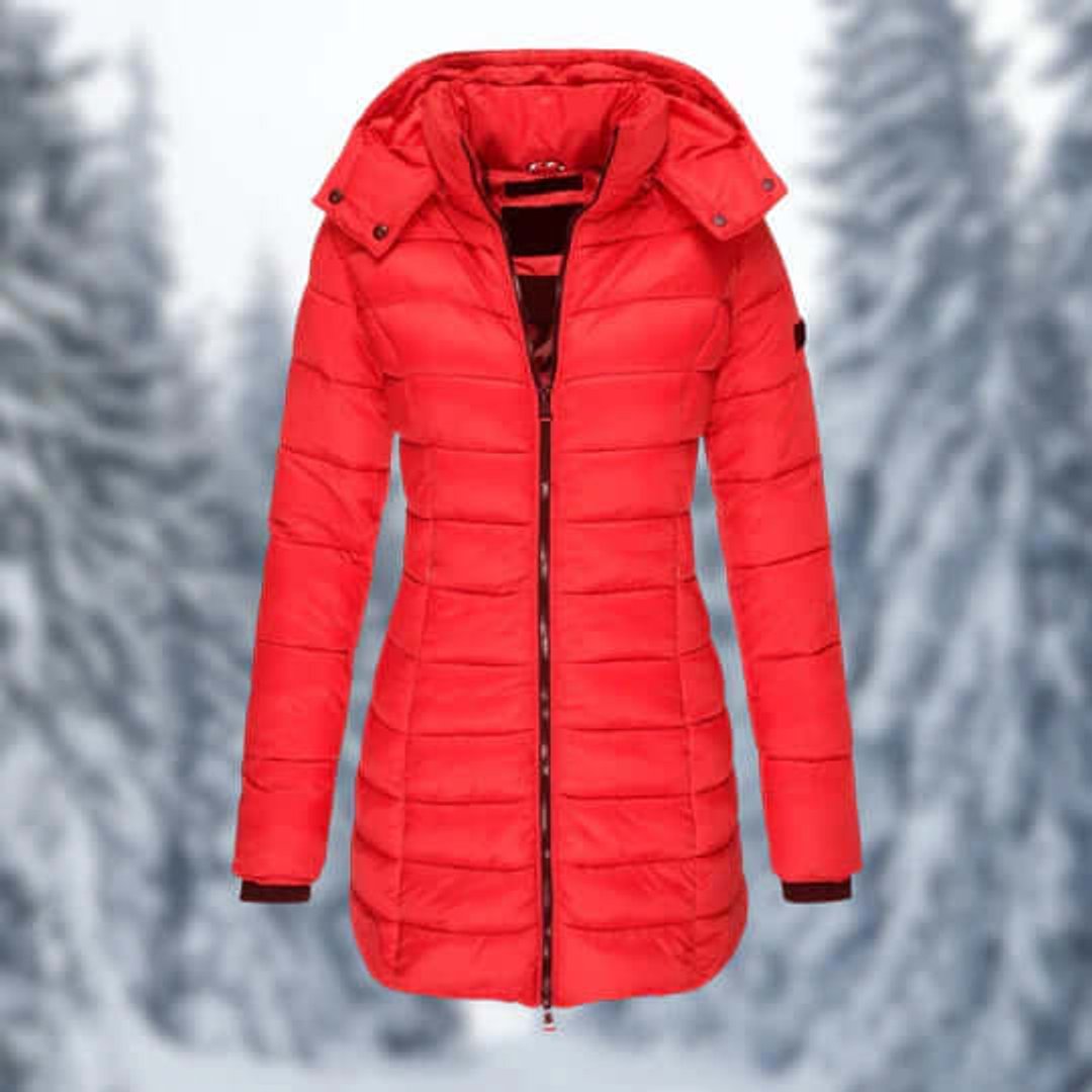 Lily | Women's Mid-Length Quilted Ladies Puffer Jacket Detachable Hood