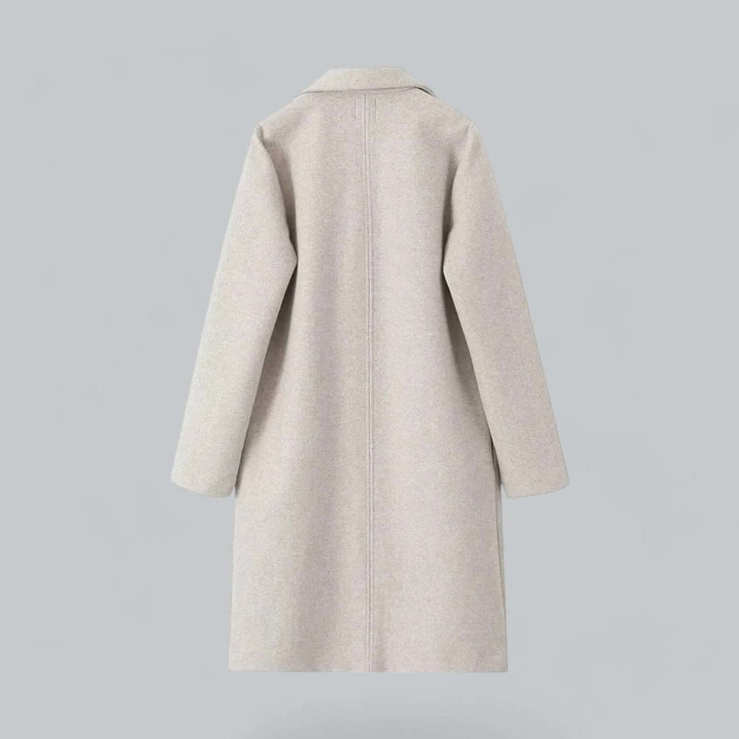 Sophie | Women's Open Front Longline Wool Coat Elegant Trench