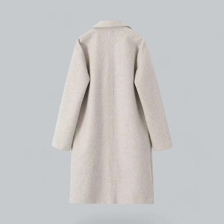 Sophie | Women's Open Front Longline Wool Coat Elegant Trench