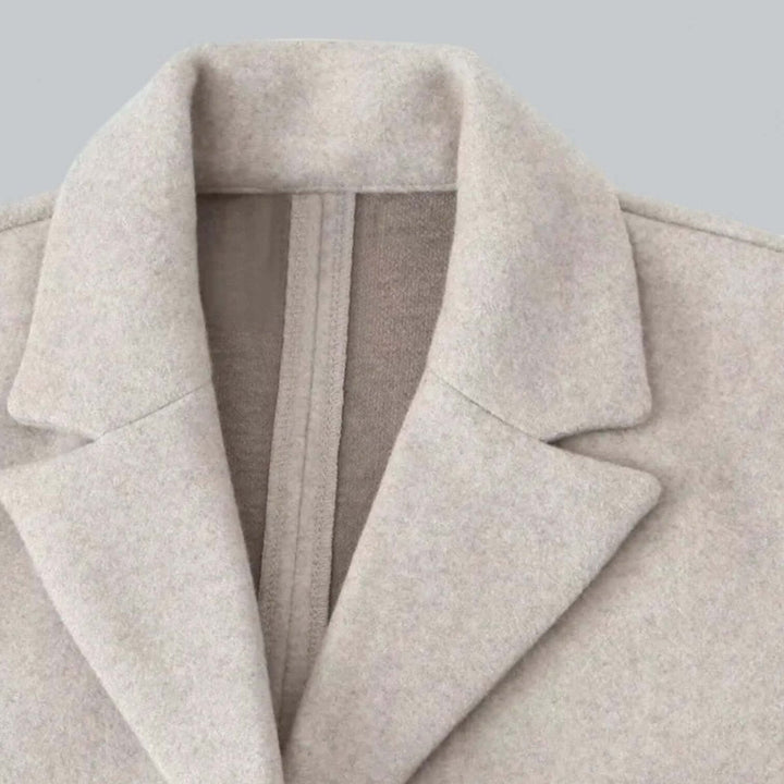 Sophie | Women's Open Front Longline Wool Coat Elegant Trench