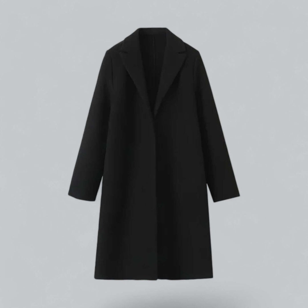 Sophie | Women's Open Front Longline Wool Coat Elegant Trench