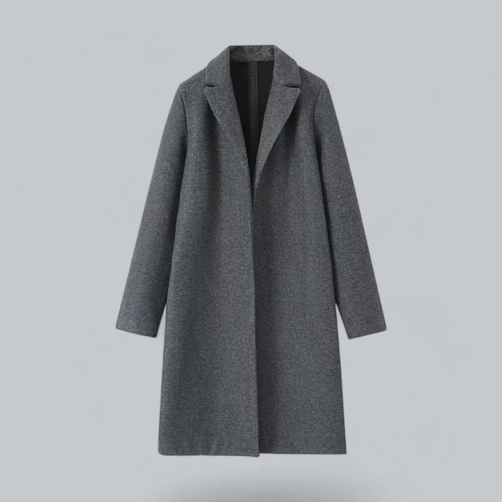 Sophie | Women's Open Front Longline Wool Coat Elegant Trench