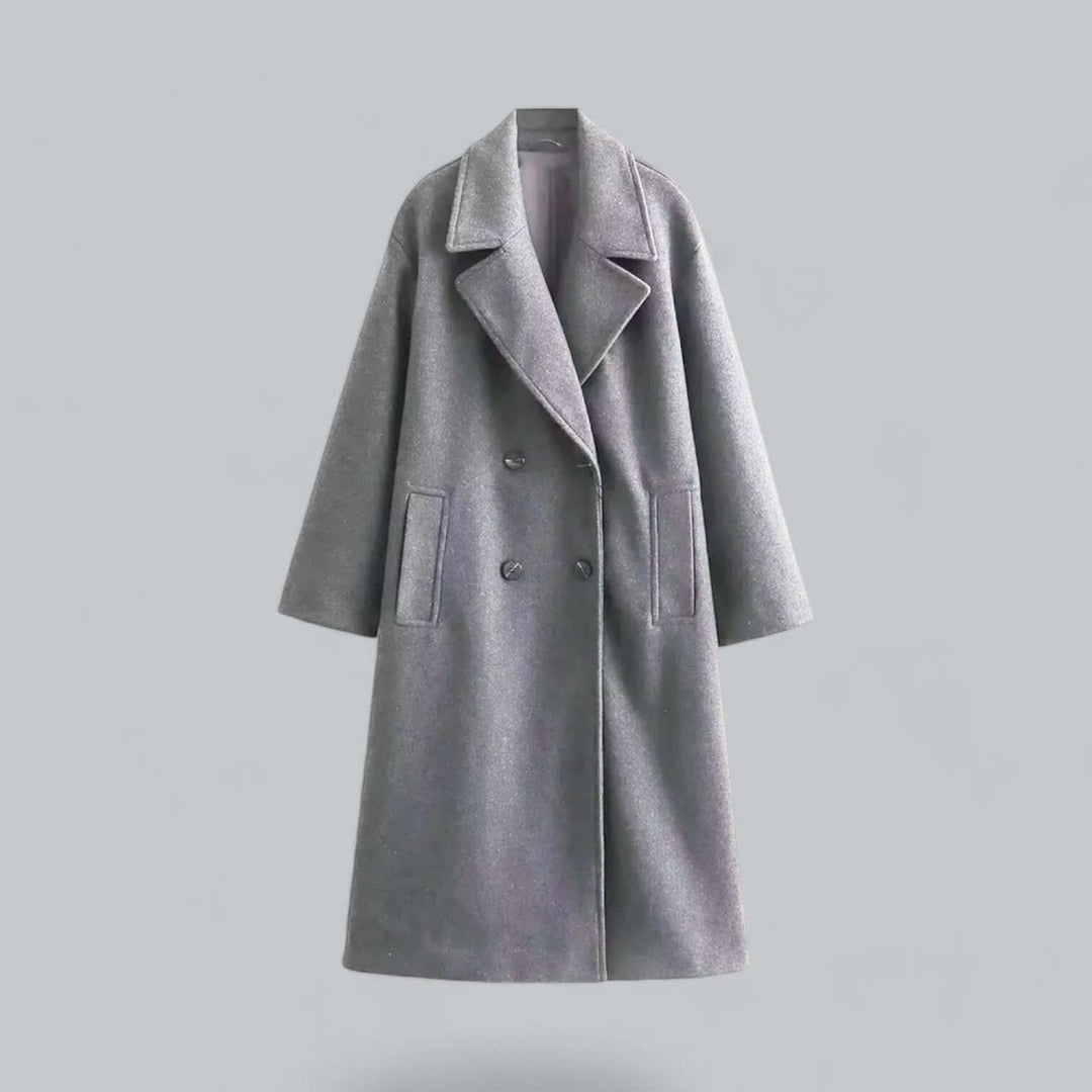 Olivia | Women's Oversized Double-Breasted Wool Coat Long Trench Coat