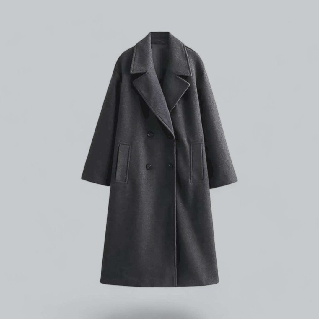 Olivia | Women's Oversized Double-Breasted Wool Coat Long Trench Coat