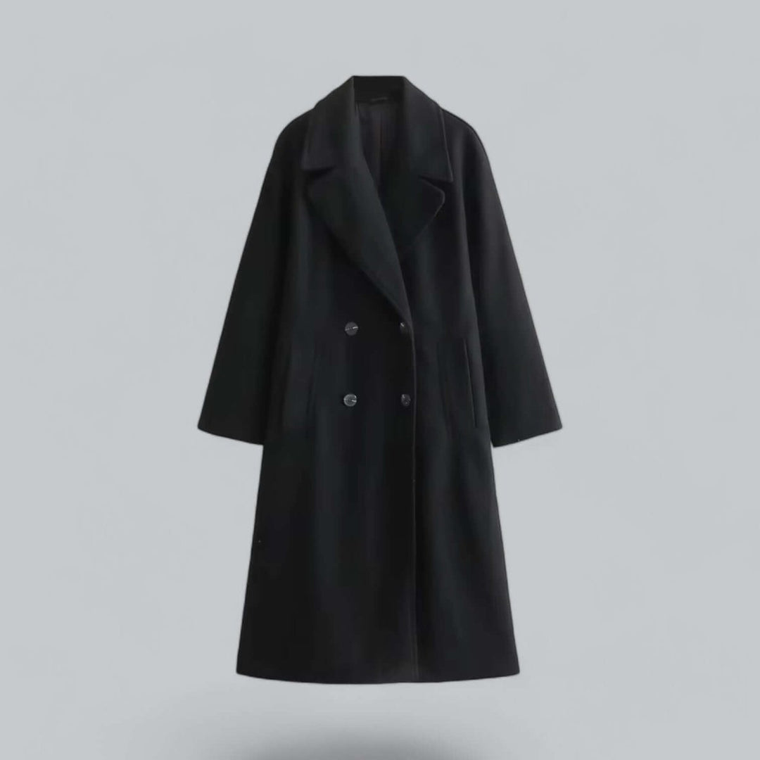 Olivia | Women's Oversized Double-Breasted Wool Coat Long Trench Coat