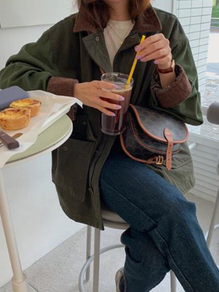 Women’s Oversized Utility Jacket – Relaxed Layer for Everyday Transitional Wear