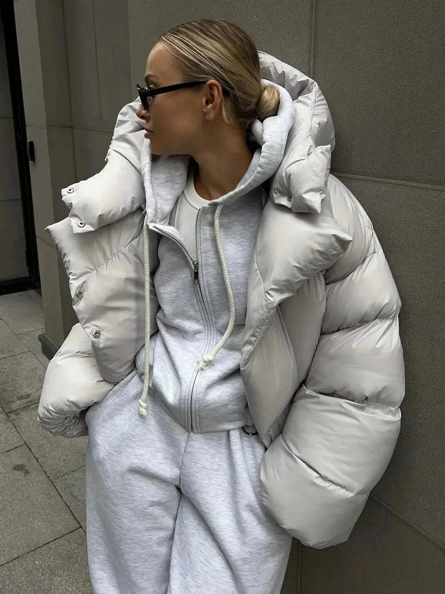Rosie | Women's Oversized Ladies Puffer Jacket High-Collar Quilted Coat