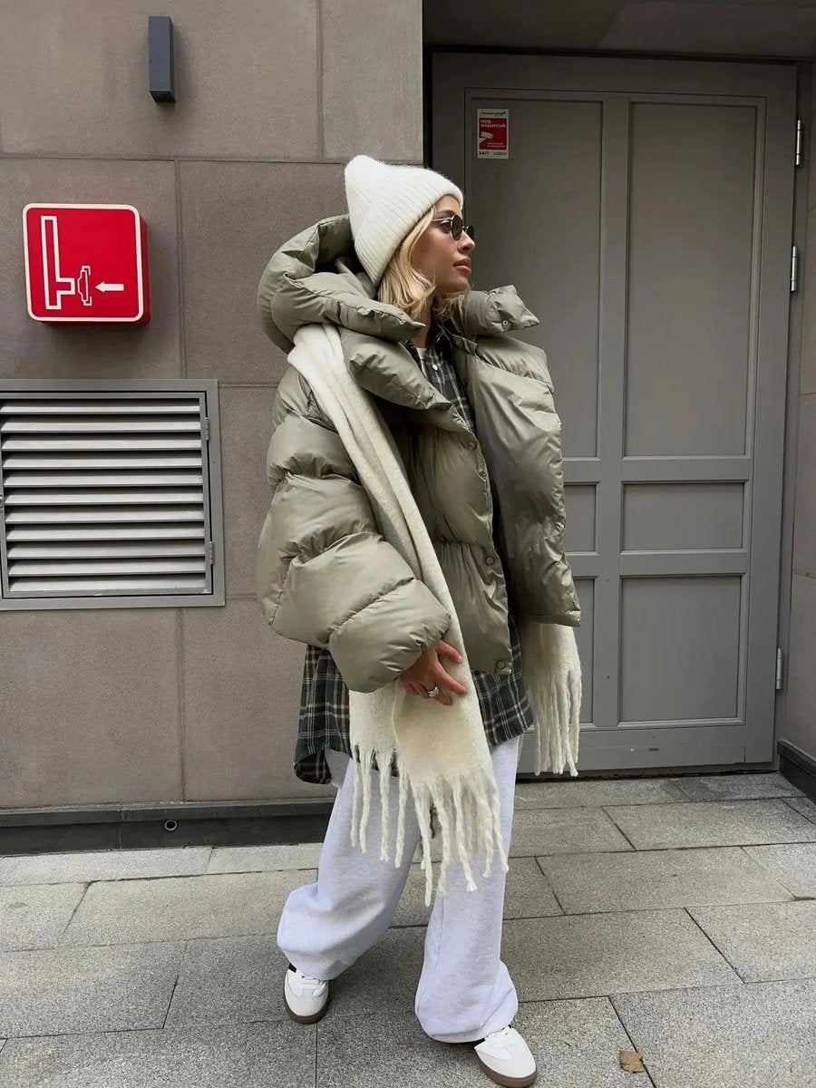 Rosie | Women's Oversized Ladies Puffer Jacket High-Collar Quilted Coat