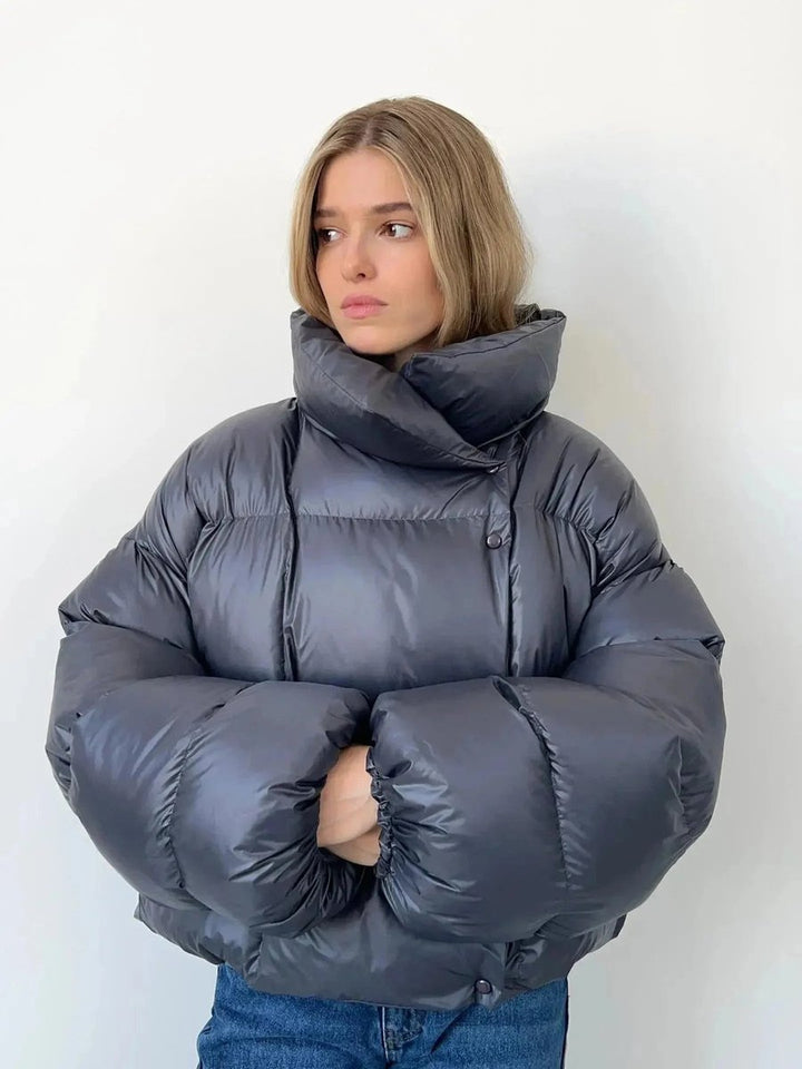Rosie | Women's Oversized Ladies Puffer Jacket High-Collar Quilted Coat