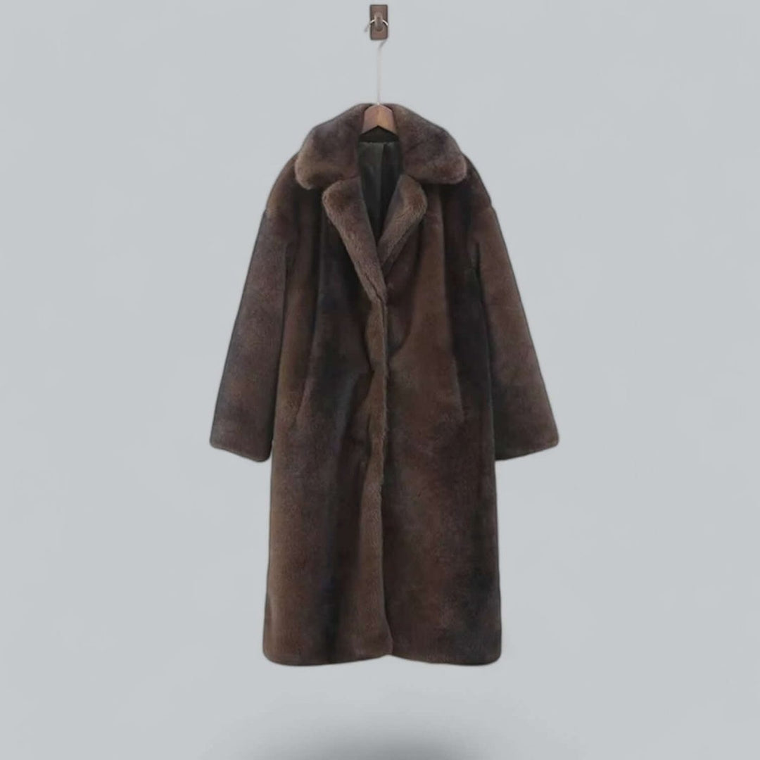 Sophie | Women's Oversized Long Faux Fur Coat Relaxed Winter Trench Coat