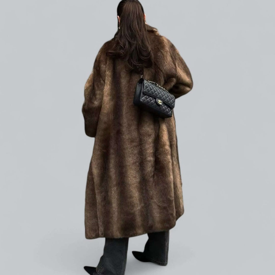 Sophie | Women's Oversized Long Faux Fur Coat Relaxed Winter Trench Coat