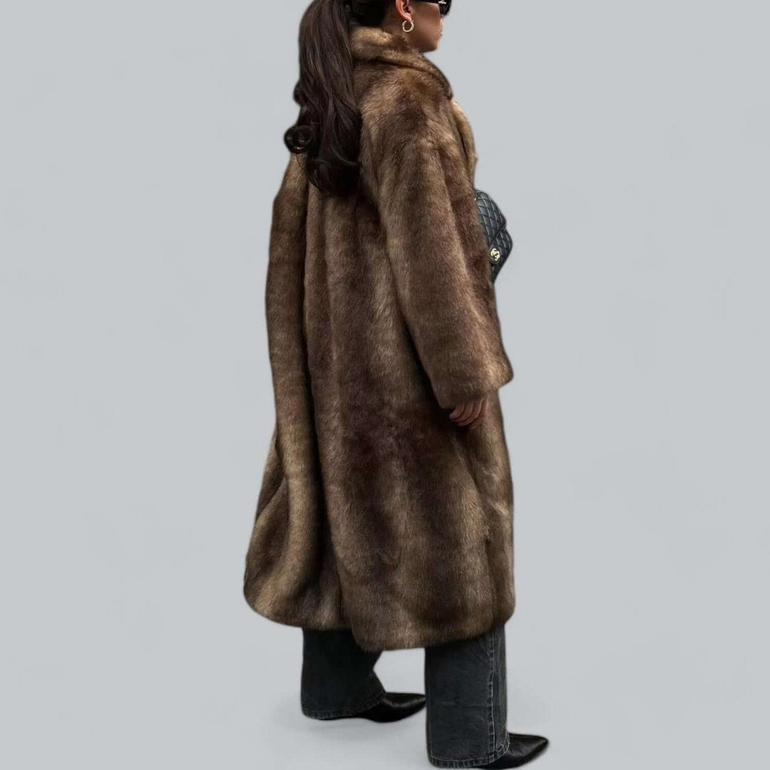 Sophie | Women's Oversized Long Faux Fur Coat Relaxed Winter Trench Coat