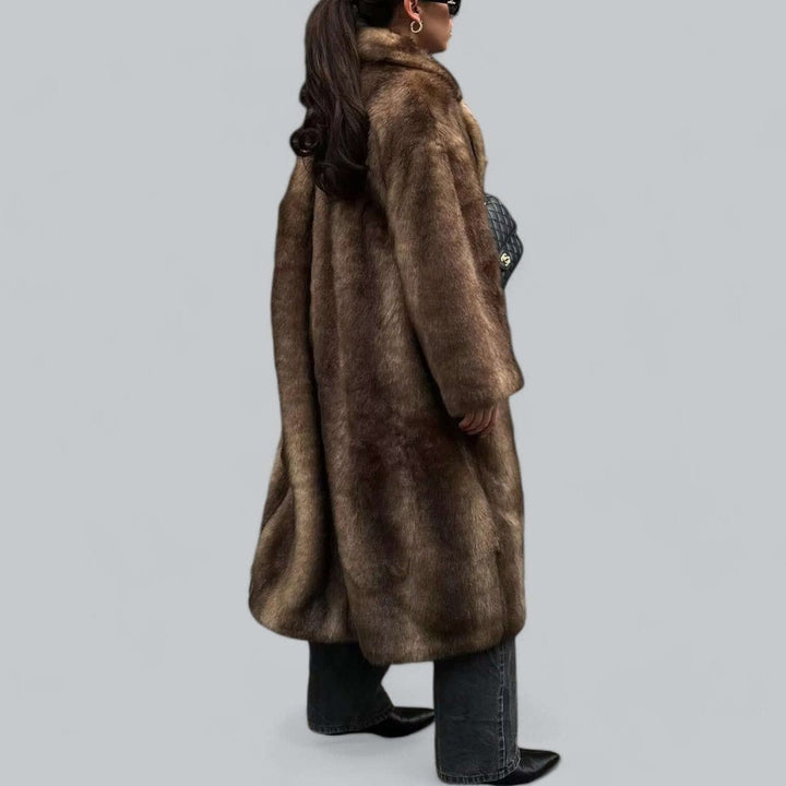 Sophie | Women's Oversized Long Faux Fur Coat Relaxed Winter Trench Coat