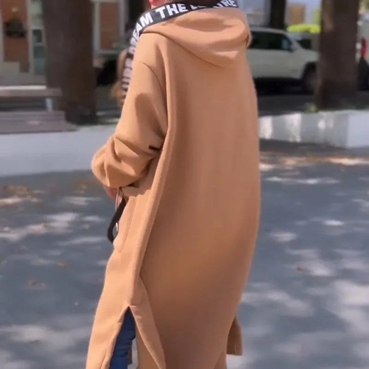 Mia | Women's Oversized Long Hooded Wool-Feel Coat Trench