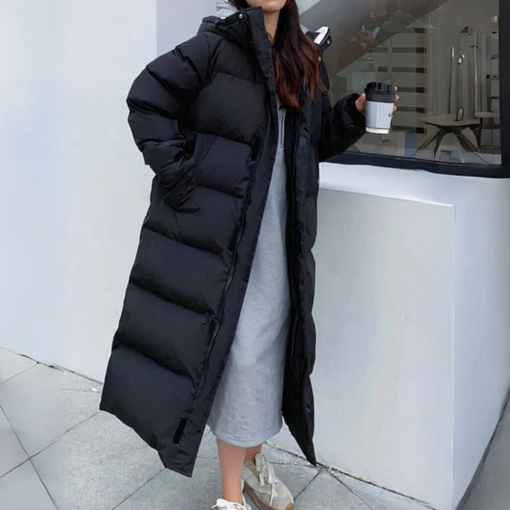 Ella | Women's Oversized Long Ladies Puffer Jacket Hooded Padded Coat
