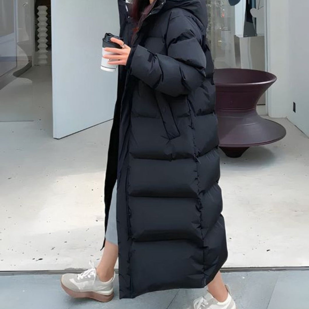 Ella | Women's Oversized Long Ladies Puffer Jacket Hooded Padded Coat