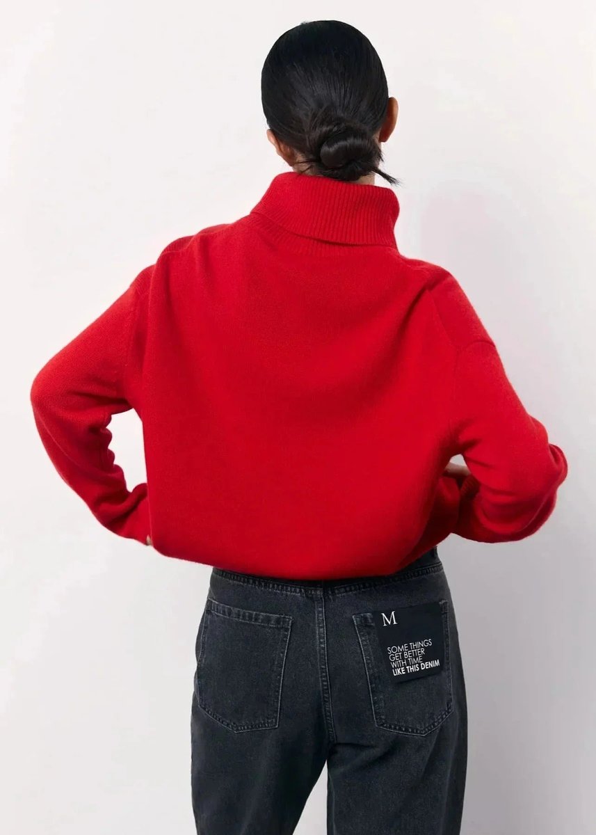 Scarlett | Women's Oversized Roll Neck Knitted Jumper Relaxed Fit