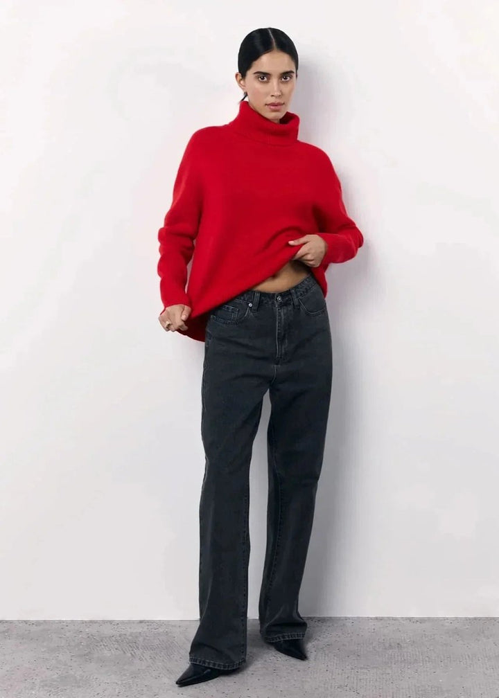 Scarlett | Women's Oversized Roll Neck Knitted Jumper Relaxed Fit