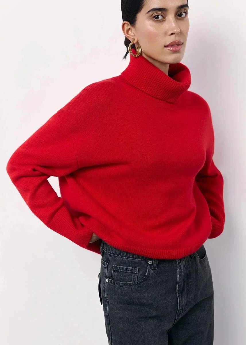 Scarlett | Women's Oversized Roll Neck Knitted Jumper Relaxed Fit