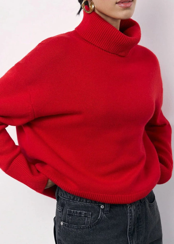Scarlett | Women's Oversized Roll Neck Knitted Jumper Relaxed Fit