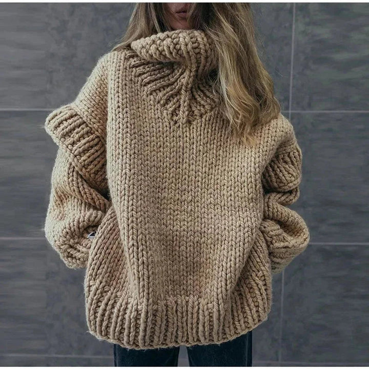 Olivia | Women's Oversized Roll Neck Knitted Jumper Dress