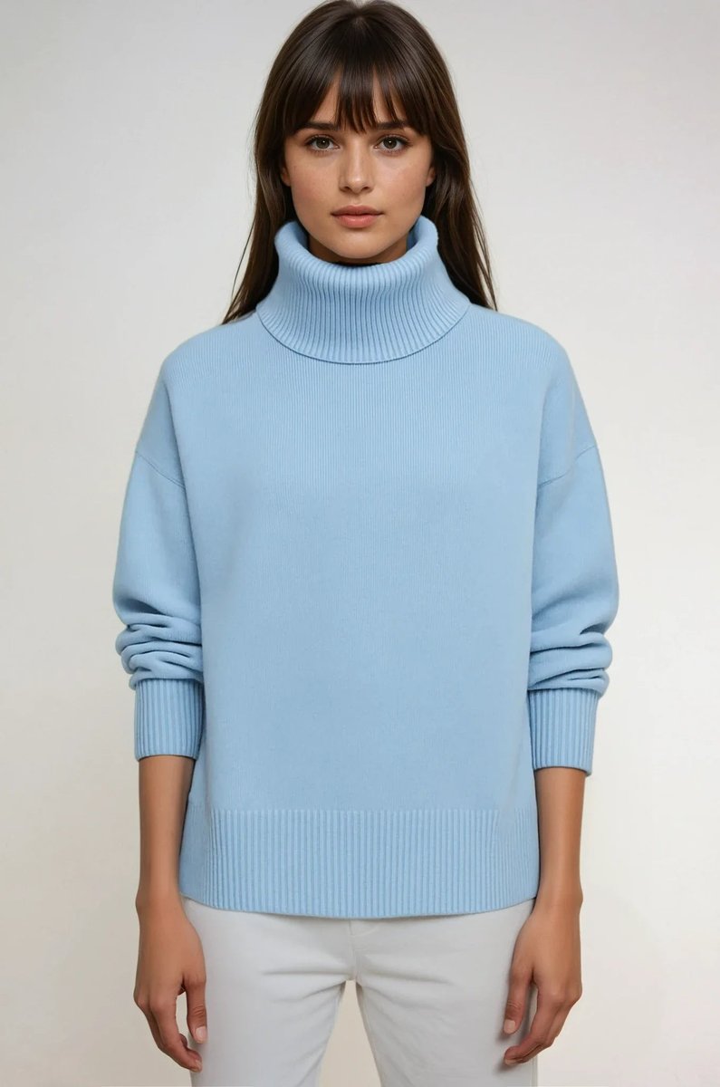 Isla | Women's Oversized Chunky Roll Neck Knitted Jumper Drop Shoulder