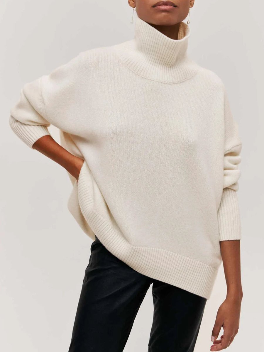 Isla | Women's Oversized Chunky Roll Neck Knitted Jumper Drop Shoulder