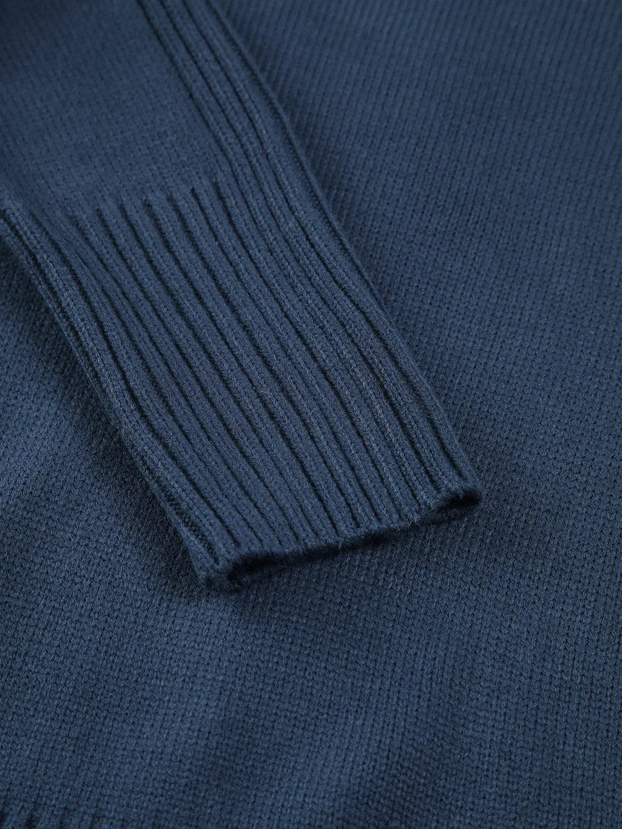 Mia | Women's Oversized Ribbed Roll Neck Knitted Jumper Wide Cuffs