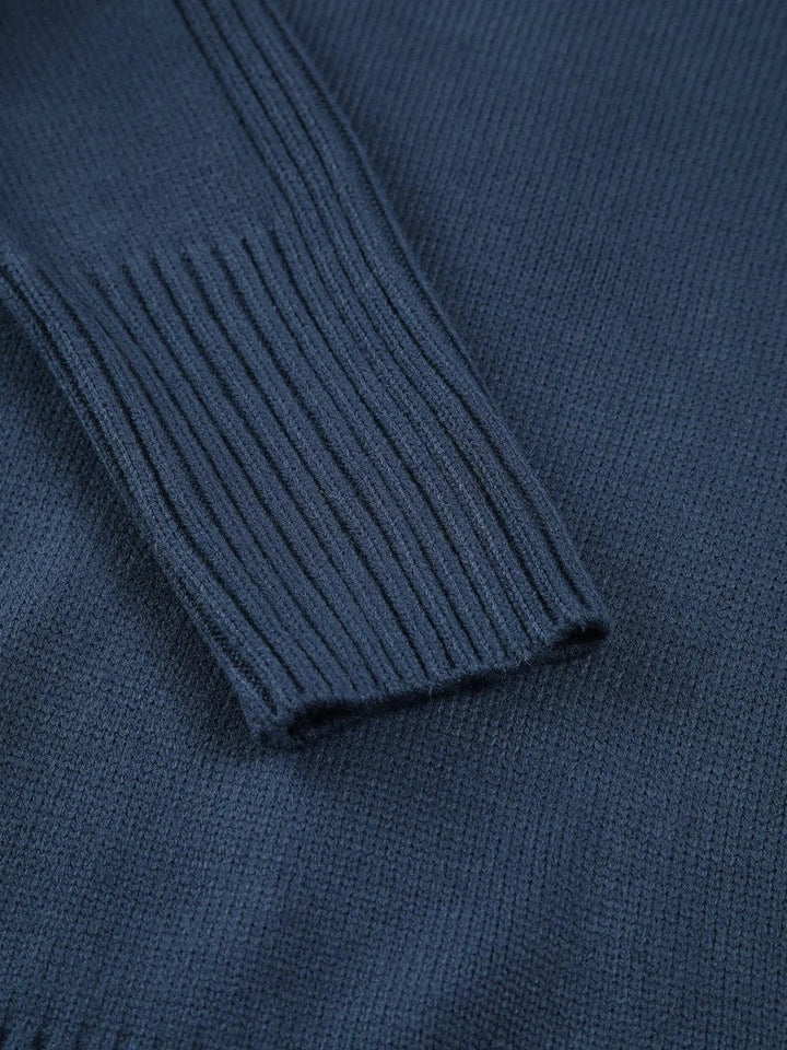 Mia | Women's Oversized Ribbed Roll Neck Knitted Jumper Wide Cuffs