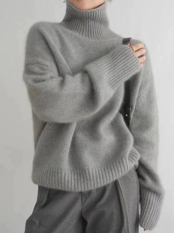 Mia | Women's Oversized Roll Neck Knitted Jumper Relaxed Fit
