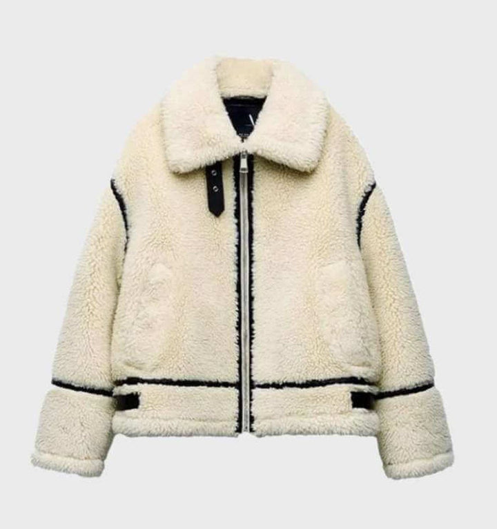 Aria | Women's Oversized Teddy Fleece Zip-Up Coat