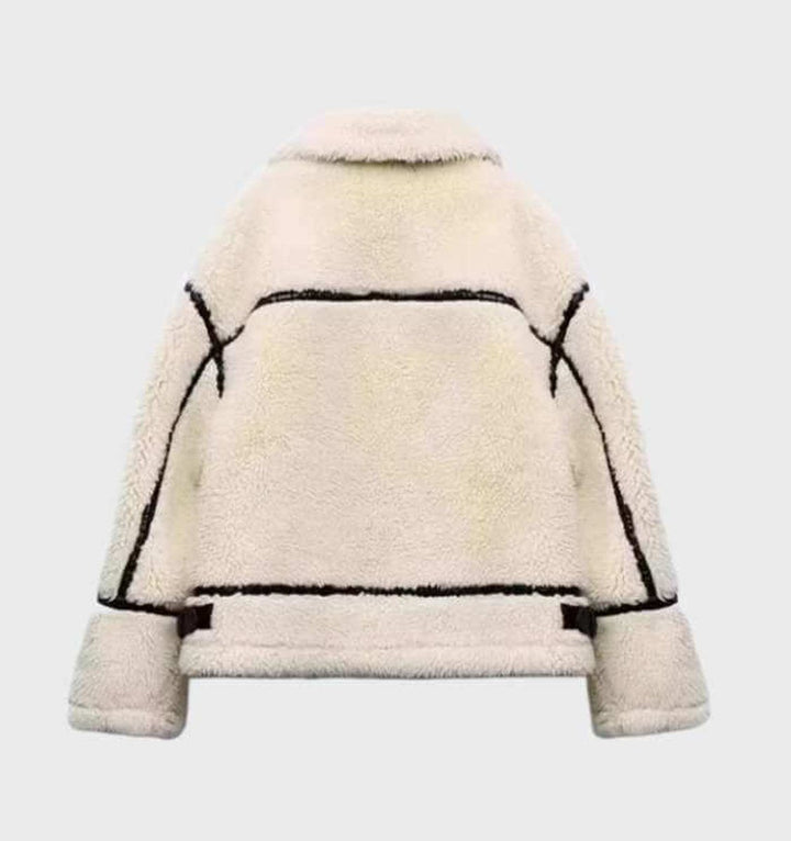 Aria | Women's Oversized Teddy Fleece Zip-Up Coat