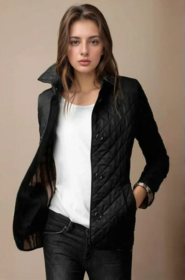 Olivia | Women's Quilted Diamond-Pattern Lightweight Ladies Puffer Jacket Coat