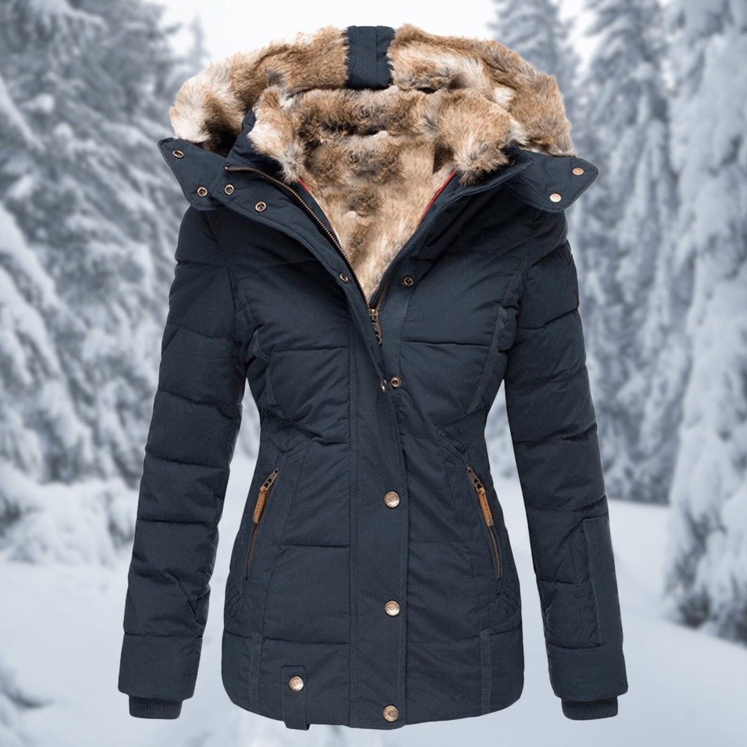 Sienna | Women's Quilted Hooded Ladies Puffer Jacket Faux Fur Trim Coat