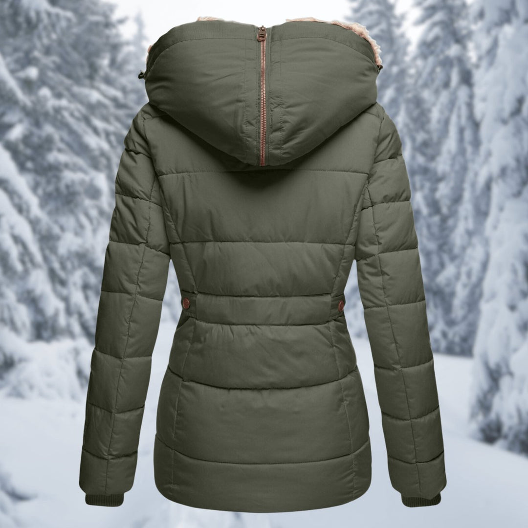 Sienna | Women's Quilted Hooded Ladies Puffer Jacket Faux Fur Trim Coat