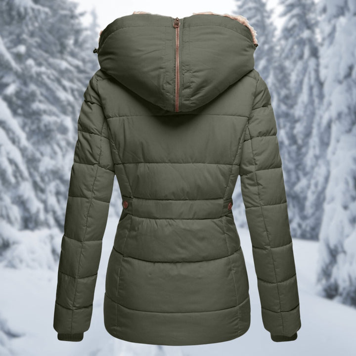 Sienna | Women's Quilted Hooded Ladies Puffer Jacket Faux Fur Trim Coat