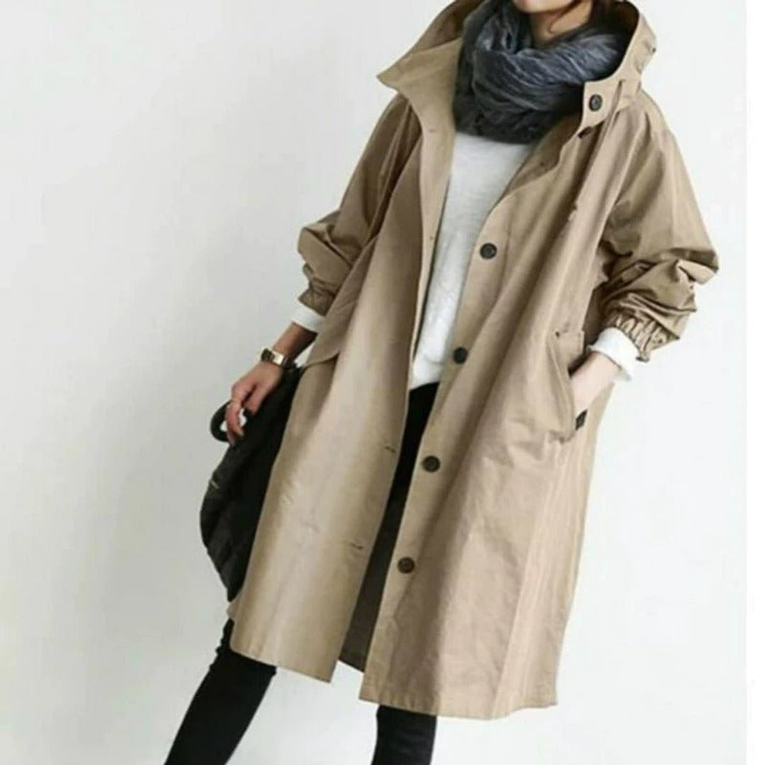 Evelyn | Women's Relaxed-Fit Water-Resistant Longline Trench Coat