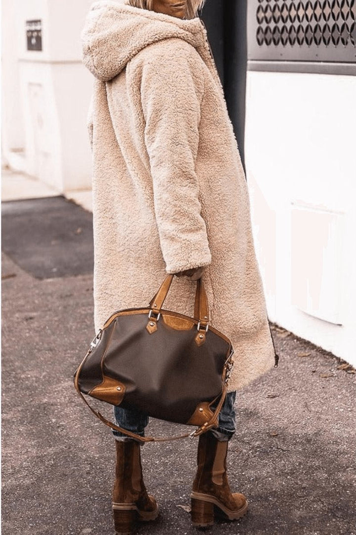 Emily | Women's Reversible Teddy Fleece Hooded Winter Coat