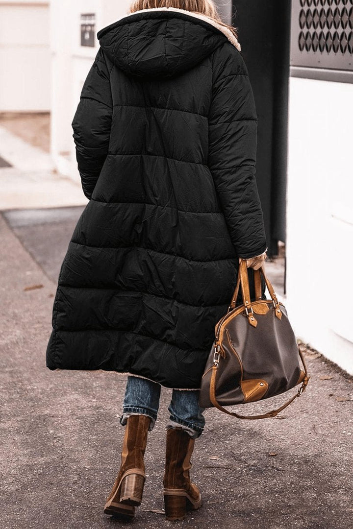Emily | Women's Reversible Teddy Fleece Hooded Winter Coat