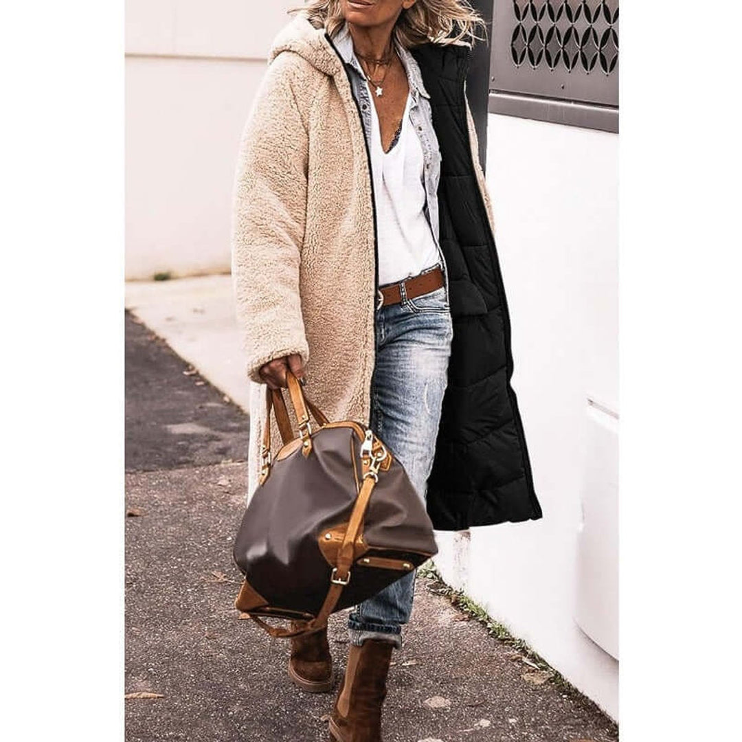 Emily | Women's Reversible Teddy Fleece Hooded Winter Coat