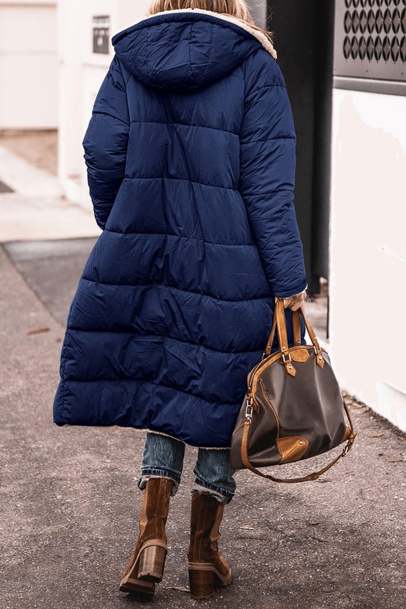 Emily | Women's Reversible Teddy Fleece Hooded Winter Coat