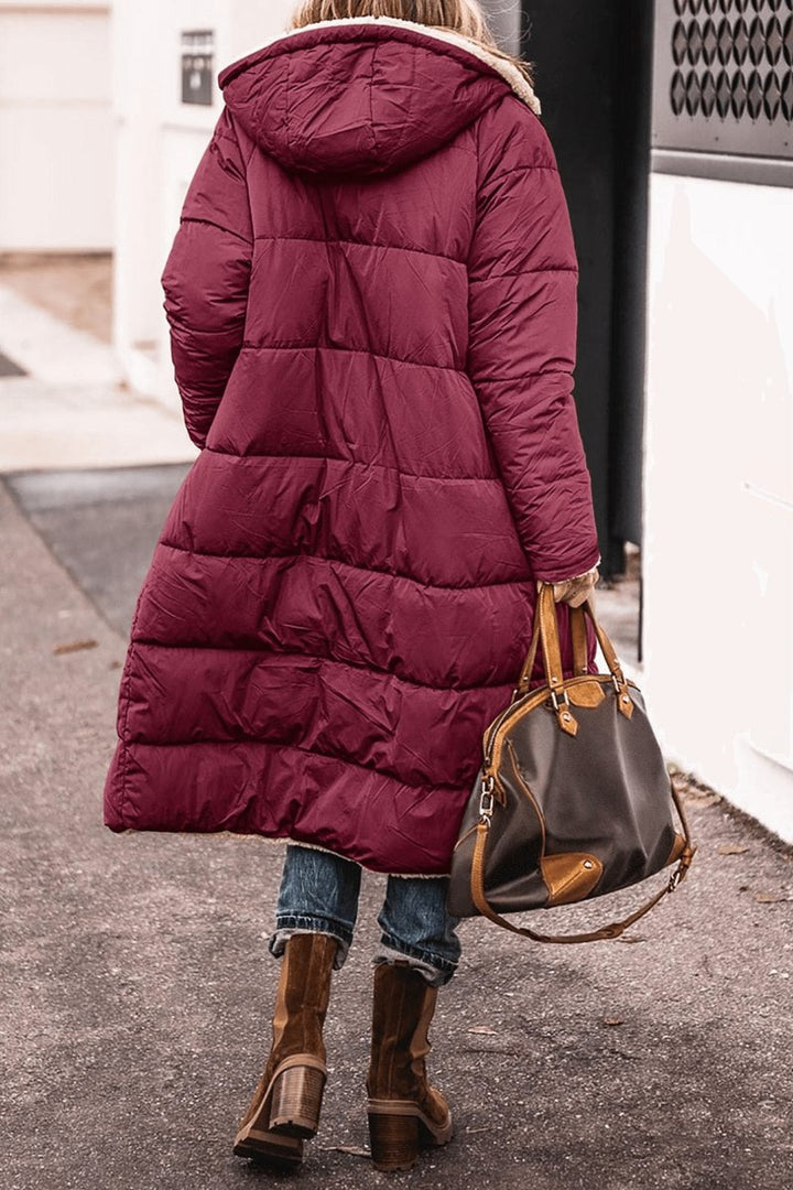 Emily | Women's Reversible Teddy Fleece Hooded Winter Coat