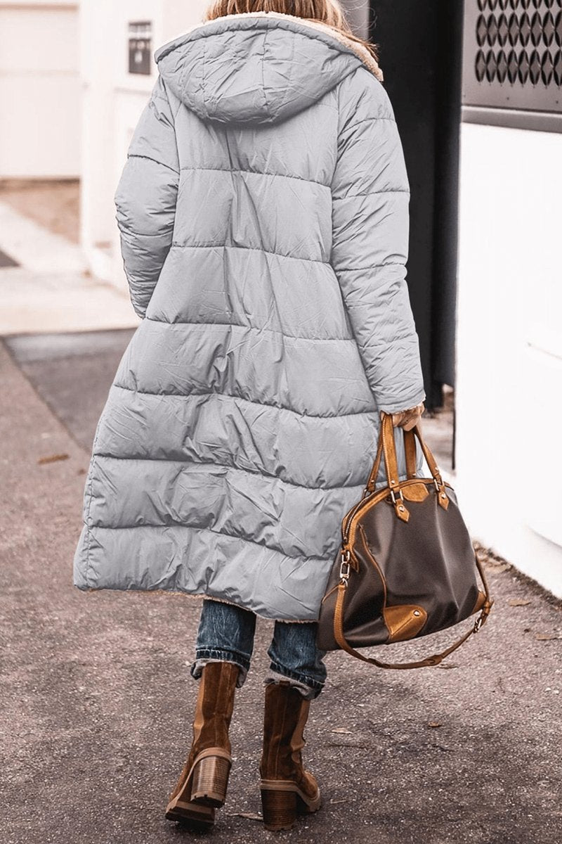Emily | Women's Reversible Teddy Fleece Hooded Winter Coat