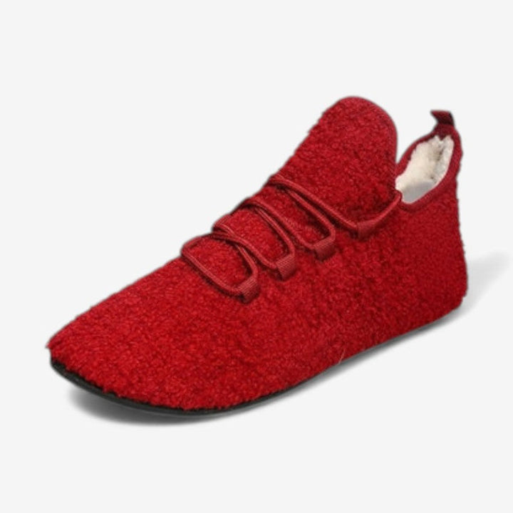 Grace | Women's Round Toe Lace-Up Plush Trainers Non-Slip Flat Shoes