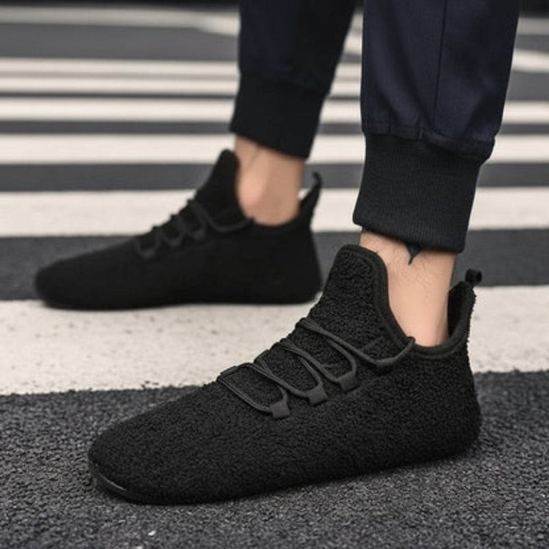 Grace | Women's Round Toe Lace-Up Plush Trainers Non-Slip Flat Shoes